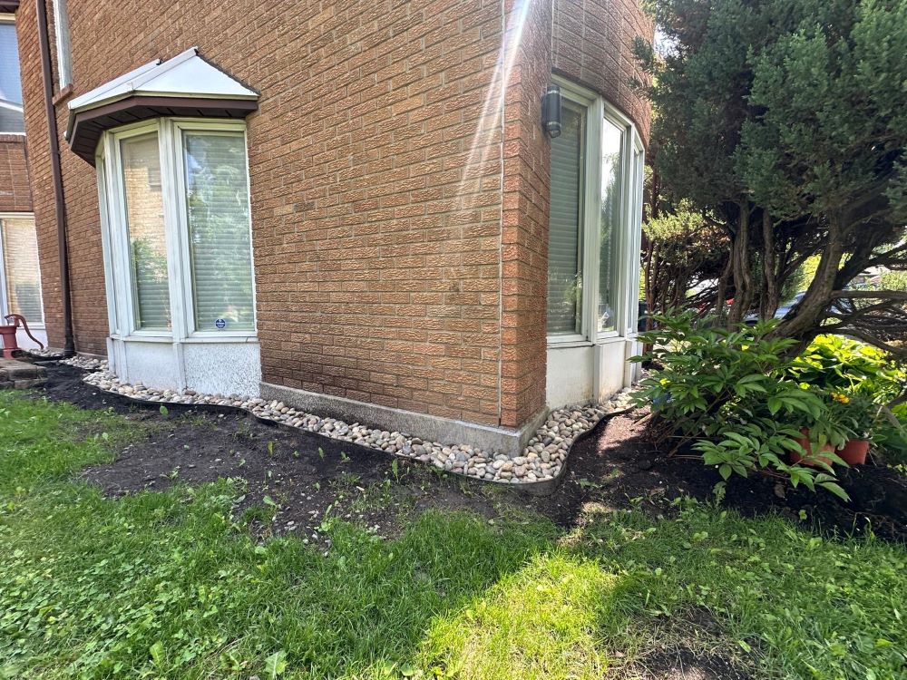 final landscaping restoration after walkway installation